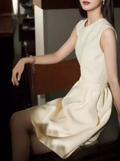 Sleeveless A-Line Midi Dress