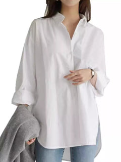 Full Size Oversized Button-Down Long Sleeve Shirt Plus Size