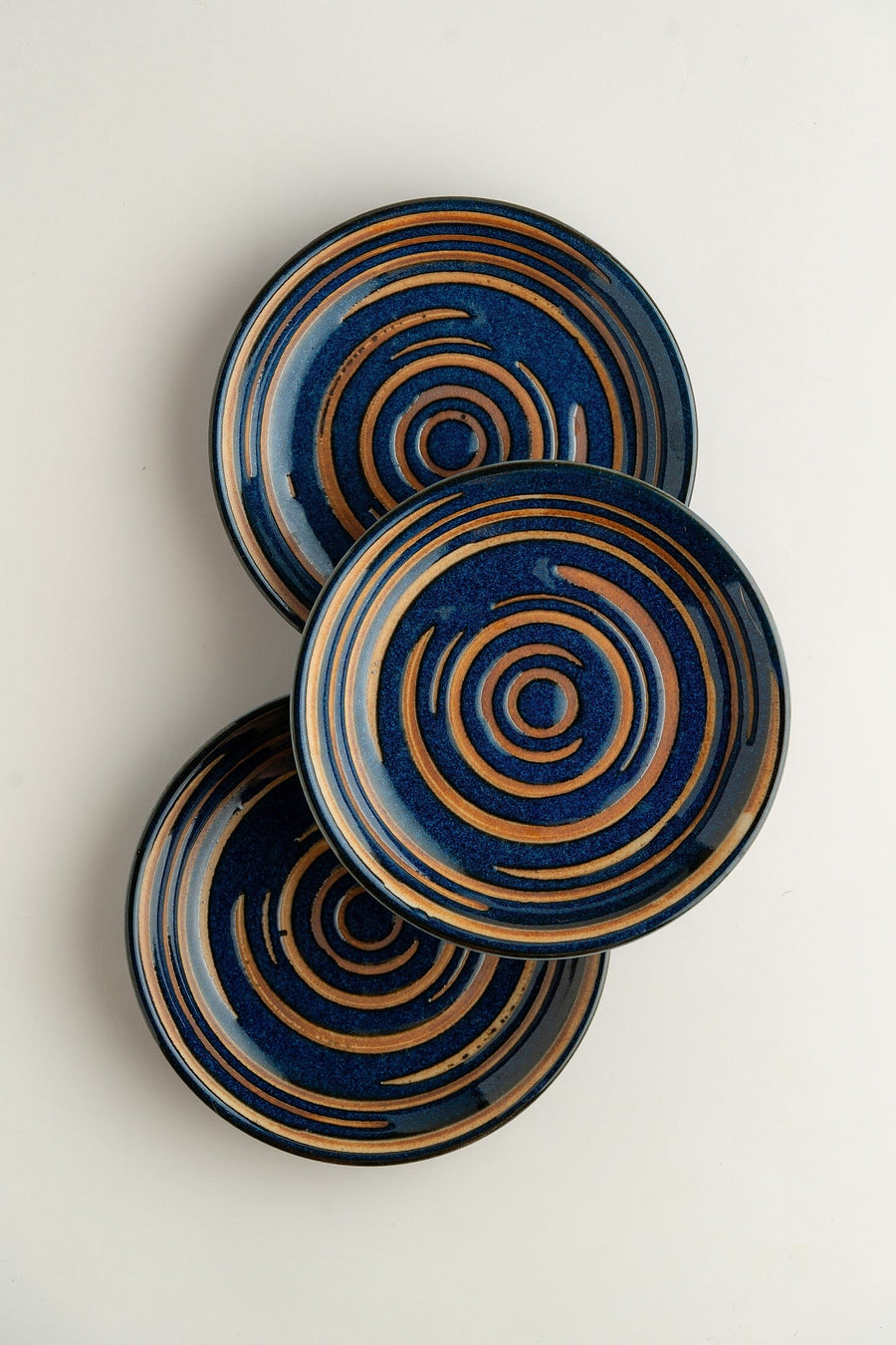 Indigo Spiral Plates